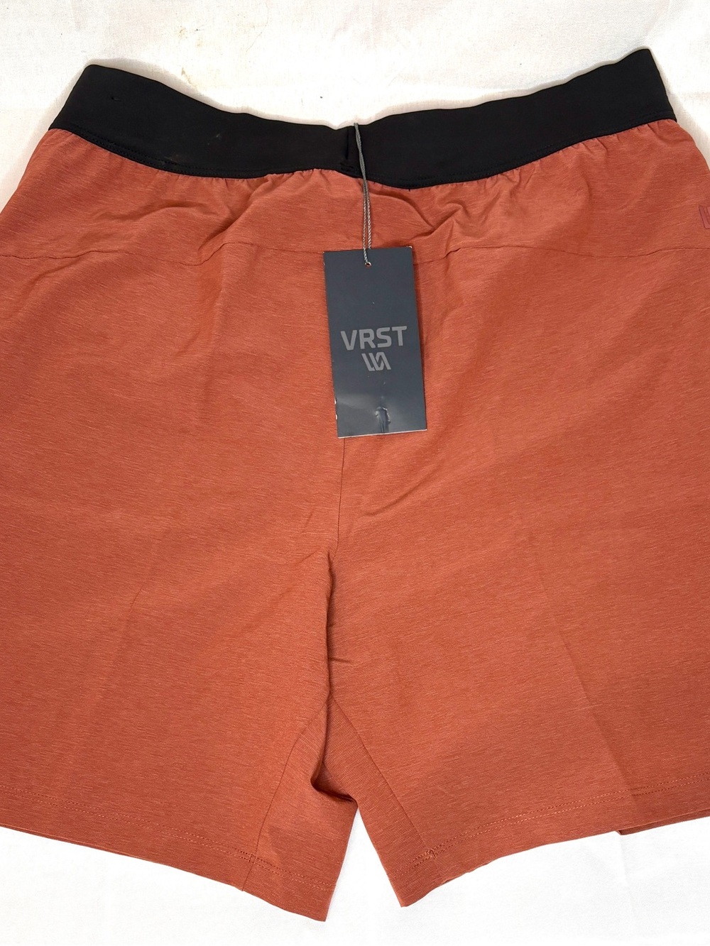 VRST Men's Rust Athletic Shorts with Black Waistband